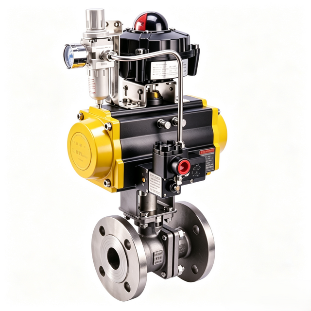 Pneumatic two-way ball valve