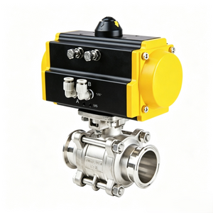 Bidirectional Sealing Pneumatic Three-leaf Ball Valve Suitable for Viscous Media